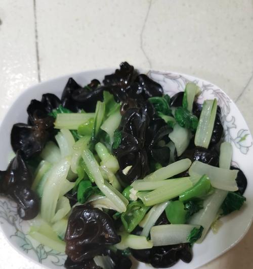 油菜炒木耳，营养又美味（家常美食，快手简单的佳肴）